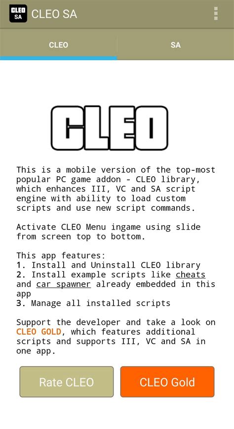CLEO SA APK Download for Android Free.